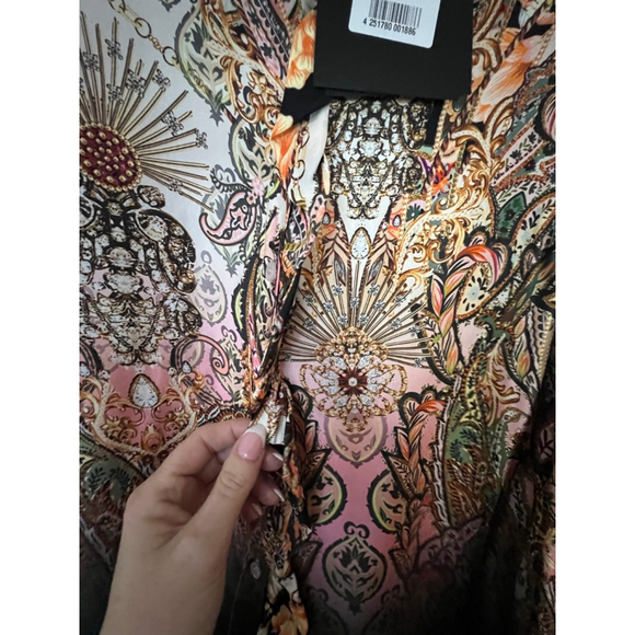 NWT Women's LOLA Multicolor & Black Paisley Print Pants Set, Size M - Picture 5 of 13